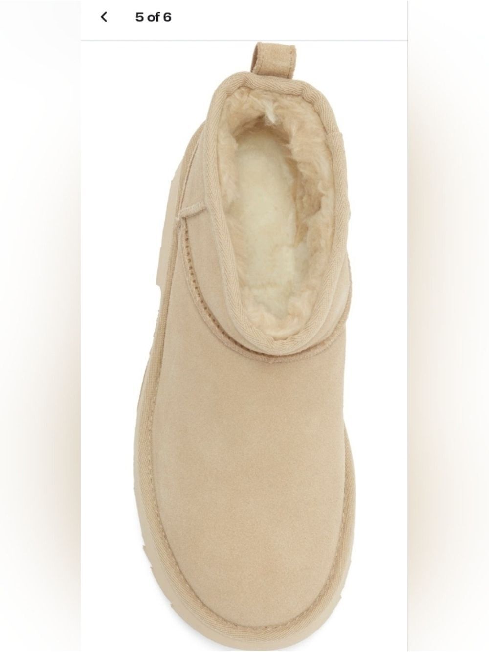UGG Classic ultra Mini New Heights Boots In Beige MDSD NIB SZ9 - Picture 5 of 16